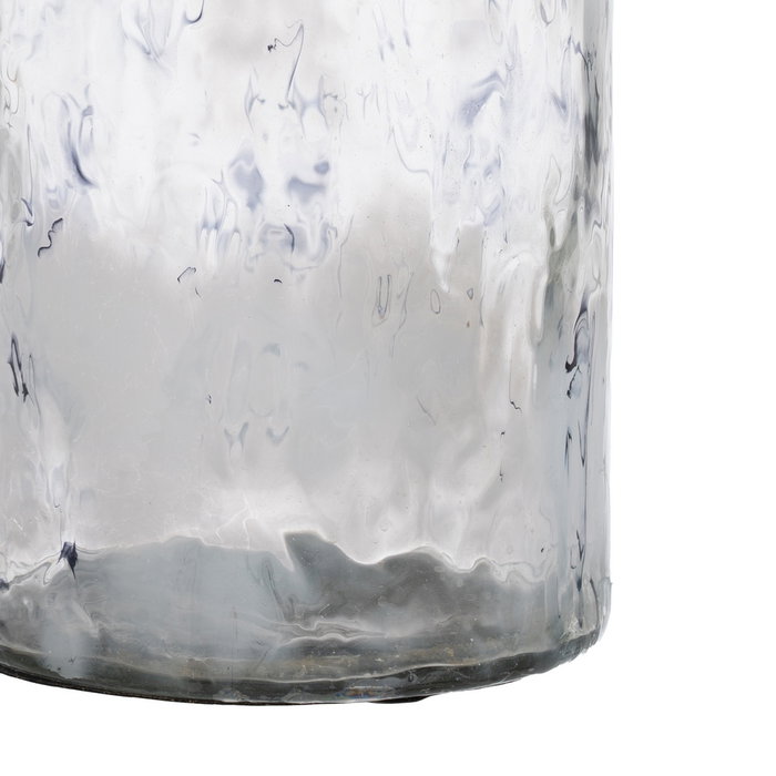 Jarrón Metal-Cristal Decoración 19,50 X 19,50 X 51 cm