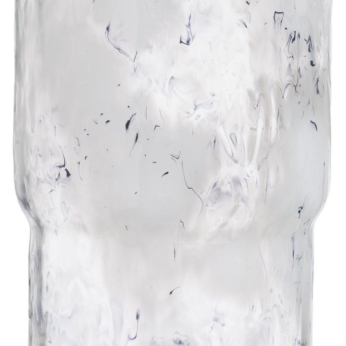 Jarrón Metal-Cristal Decoración 19,50 X 19,50 X 51 cm