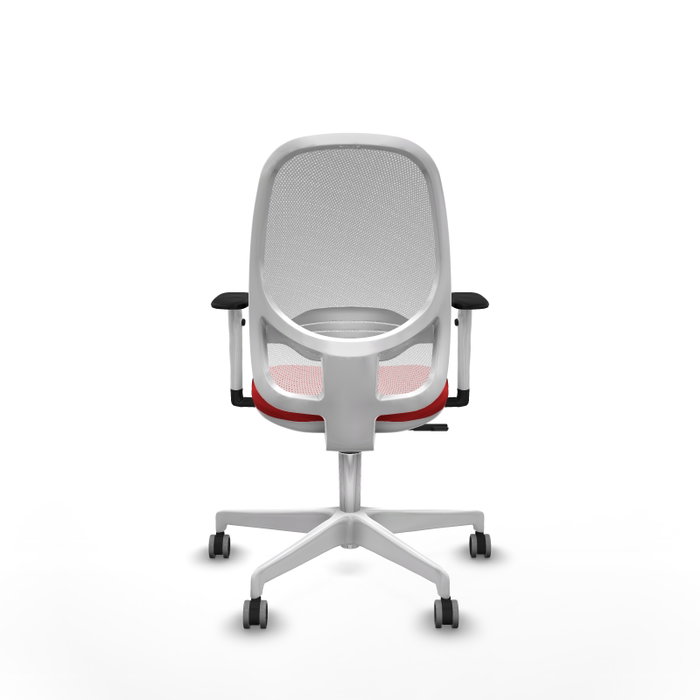 PIQUERAS Y CRESPO Silla de oficina Cilanco con mecanismo Sincro, Rojo y Blanco