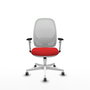 PIQUERAS Y CRESPO Silla de oficina Cilanco con mecanismo Sincro, Rojo y Blanco