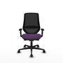 PIQUERAS Y CRESPO Silla de oficina Mardos con mecanismo Sincro/Traslack Morado y Negro