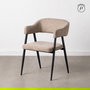 Silla Taupe Tejido-Metal Salón 56 X 60 X 81 cm (Set de 2)