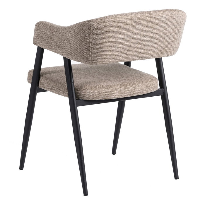 Silla Taupe Tejido-Metal Salón 56 X 60 X 81 cm (Set de 2)