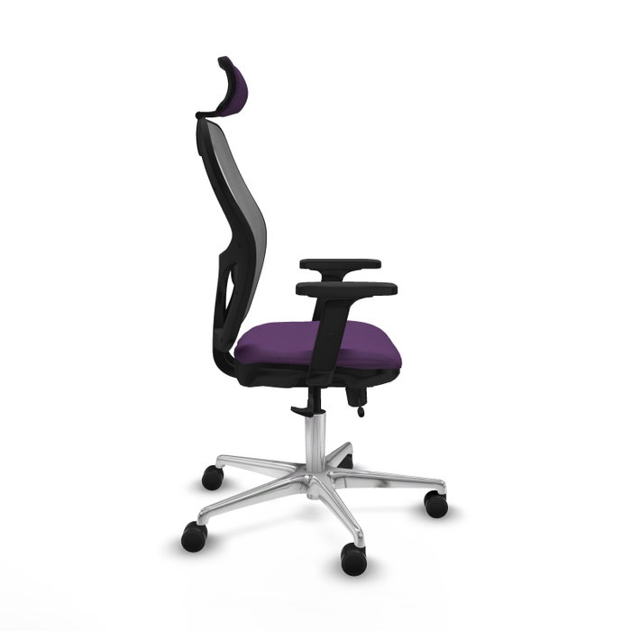 PIQUERAS Y CRESPO Silla de oficina Jorquera con mecanismo Sincro/Traslack, Tela Morado y Malla Gris PIQUERAS Y CRESPO Silla de oficina Jorquera con mecanismo Sincro/Traslack, Tela Morado y Malla Gris