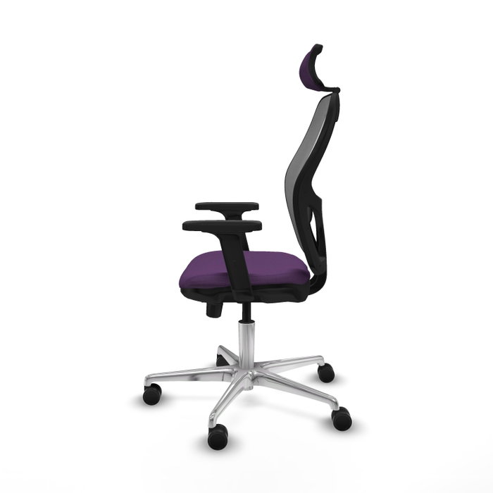 PIQUERAS Y CRESPO Silla de oficina Jorquera con mecanismo Sincro/Traslack, Tela Morado y Malla Gris PIQUERAS Y CRESPO Silla de oficina Jorquera con mecanismo Sincro/Traslack, Tela Morado y Malla Gris