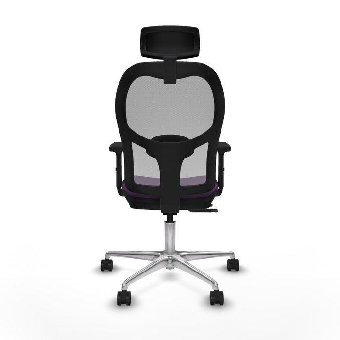 PIQUERAS Y CRESPO Silla de oficina Jorquera con mecanismo Sincro/Traslack, Tela Morado y Malla Gris PIQUERAS Y CRESPO Silla de oficina Jorquera con mecanismo Sincro/Traslack, Tela Morado y Malla Gris