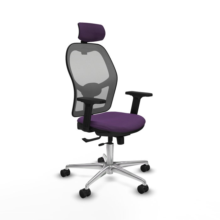 PIQUERAS Y CRESPO Silla de oficina Jorquera con mecanismo Sincro/Traslack, Tela Morado y Malla Gris PIQUERAS Y CRESPO Silla de oficina Jorquera con mecanismo Sincro/Traslack, Tela Morado y Malla Gris
