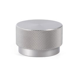 Viefe Pomo Aluminio Graf Big Ø38 / Ø50 Efecto Inox, Aluminio, 1 Agujero, Negro Cepillado, Latón Oscuro