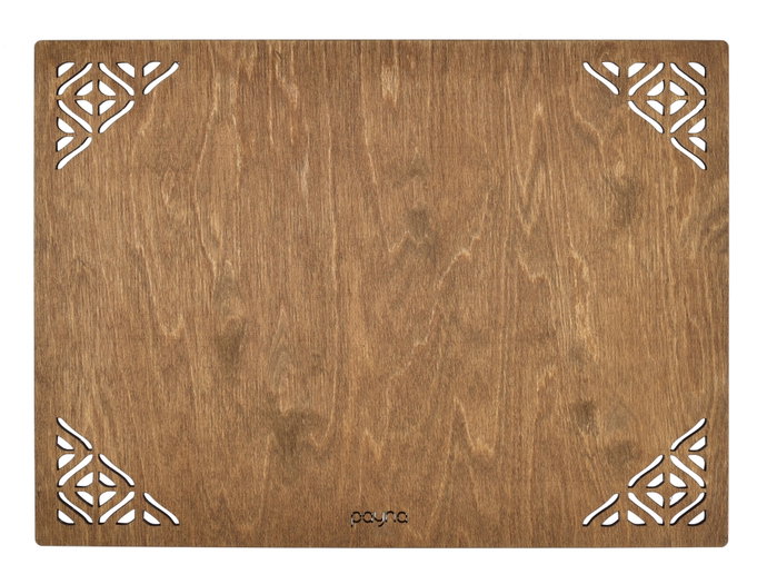 Hermia Salvamanteles de Madera de Nogal (4 Piezas) 33 x 45 cm Hermia Salvamanteles de Madera de Nogal (4 Piezas) 33 x 45 cm