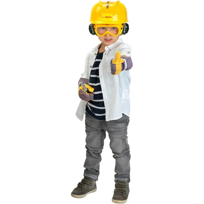 Klein Conjunto de Accesorios para el Lugar de Trabajo Infantil 4 Piezas Casco Gafas Orejeras Guantes