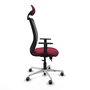 PIQUERAS Y CRESPO Silla de oficina Zulema con mecanismo Sincro/Traslack, color Granate y Negro