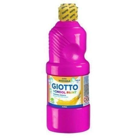 GIOTTO Témpera Escolar Lavable Magenta Botella 500 ml