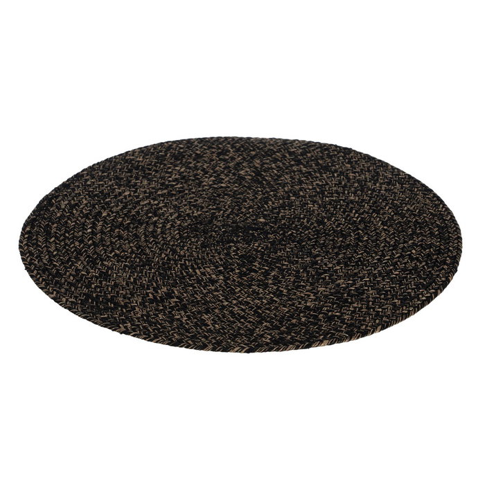 Ixia Salvamantel Trenzado Marrón-negro 38 x 38 cm (Pack de 4)