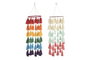 DKD Home Decor Decoración Colgante Poliéster 16x16x60 Surtido de 2 unidades
