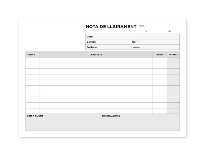 Liderpapel Talonario de entregas cuarto apaisado con 2 copias Liderpapel Talonario de entregas cuarto apaisado con 2 copias