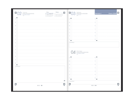 Oxford Agenda Anual Minimal Cosida A5 320H Dp Negro 2026