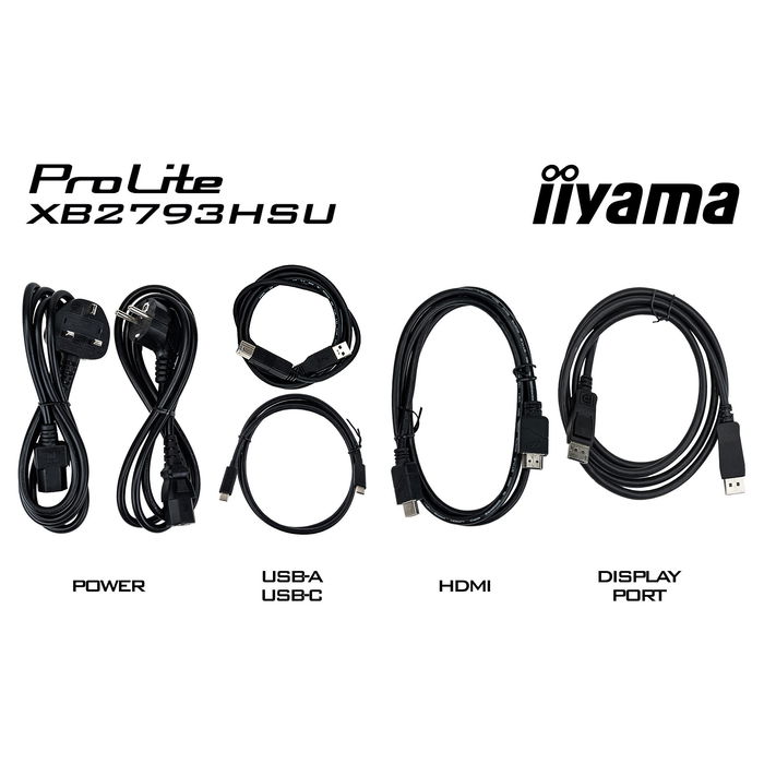 Iiyama ProLite X4373UHSU-B2 Monitor 43" (108 cm) 4K Ultra HD 3840x2160 VA, 60Hz, HDR10, USB-C 95W, Altavoces 14W, Negro
