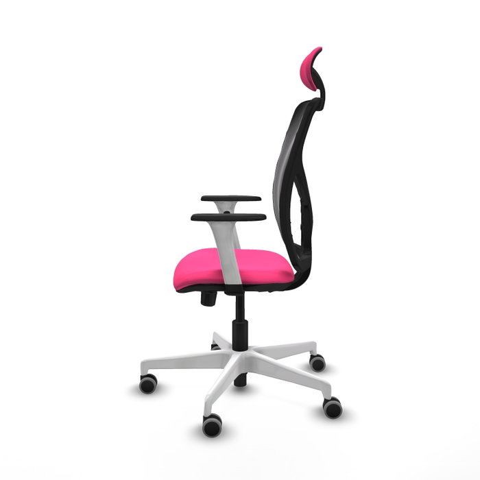 PIQUERAS Y CRESPO Silla de oficina Motilla Rosa y Negro