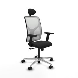 PIQUERAS Y CRESPO Silla de oficina Motilla con mecanismo Sincro Negro y Blanco