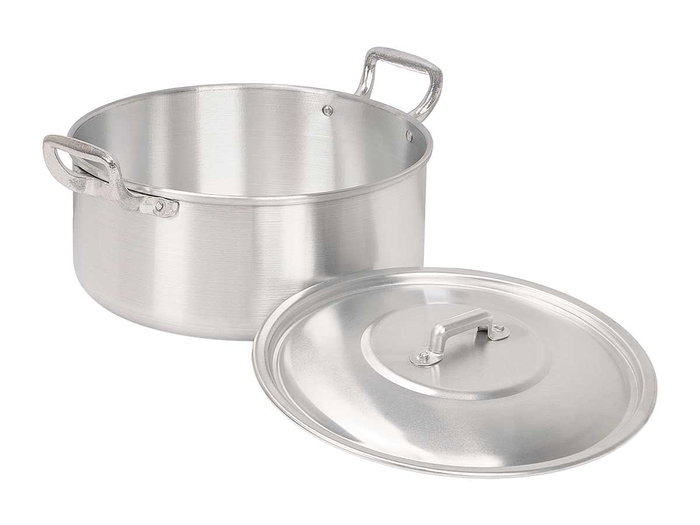 KINVARA Cacerola de Aluminio 24 cm, 5 L, Plata