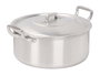 KINVARA Cacerola de Aluminio 24 cm, 5 L, Plata