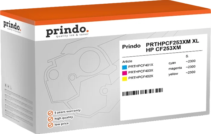 Prindo Multipack Cian, Magenta y Amarillo PRTHPCF253XM Classic XL Prindo Multipack Cian, Magenta y Amarillo PRTHPCF253XM Classic XL