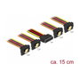 DeLOCK 60166 Cable de alimentación SATA de 15 pines, 4 a 1, 15 cm