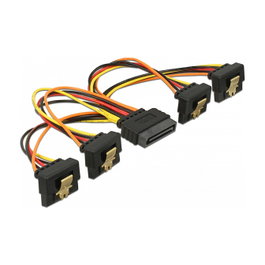 DeLOCK 60166 Cable de alimentación SATA de 15 pines, 4 a 1, 15 cm
