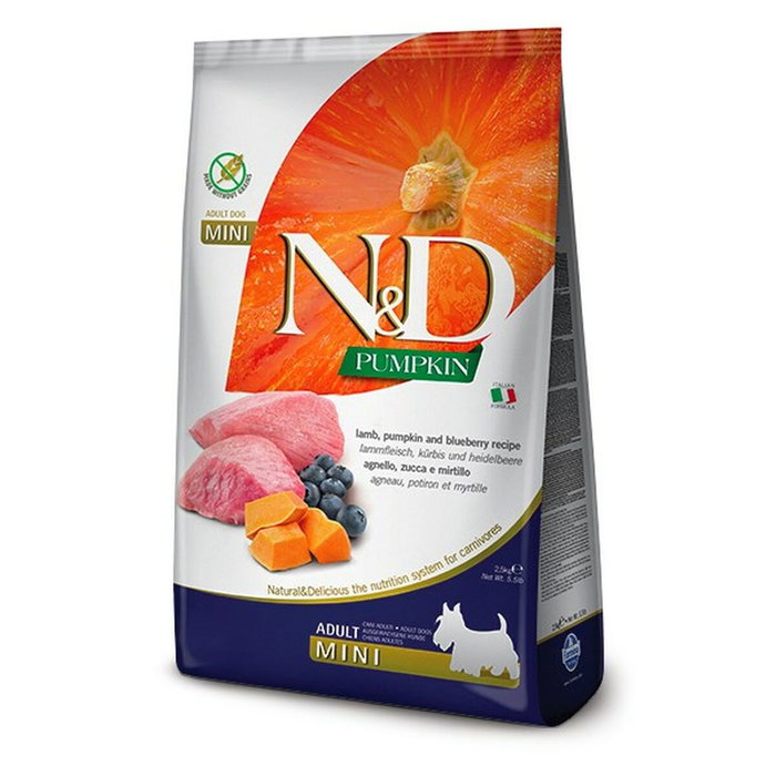 Farmina N&D Pumpkin Cordero y Arándano Adult Mini 2,5kg