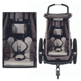 XLC Asiento con Arnés para Remolque Niño Mono S Gris Beige Antracita
