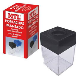 Mtl Portaclips Imanado Depósito Transparente Plástico Embocadura Negro