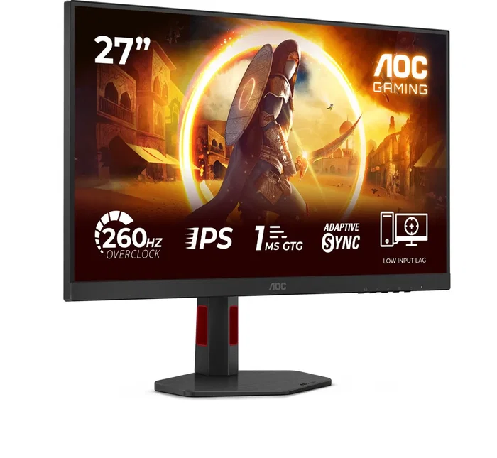 AOC 27G4ZR Monitor Gaming 27 pulg Full HD Fast IPS 260Hz OC 1ms GtG 0.3ms MPRT HDR10 Negro/Rojo