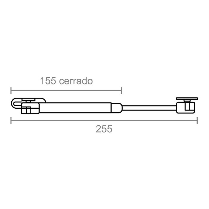 Micel Pistón de gas elevable BCP01 de aluminio, 12 kg Micel Pistón de gas elevable BCP01 de aluminio, 12 kg