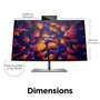 HP Z24m G3 Monitor 60,5 cm (23,8 Pulgadas) QHD USB-C 100W HDR 90 Hz con Webcam 5 MP, Altavoces y Micrófono Integrados - Pantalla sin Bordes para Conferencias y Creatividad