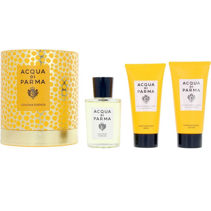 Acqua Di Parma Colonia Essenza Estuche 3 pz Eau de Cologne Vaporizador 100ml + Gel Ducha 75ml + Loción Corporal 75ml Fragancia Cítrica Amaderada Auténtica y Energética