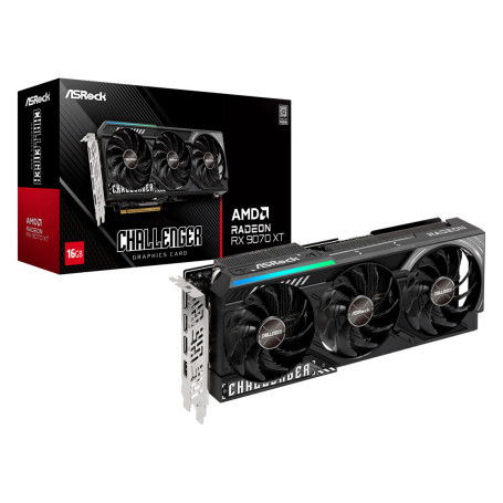 ASRock Tarjeta Gráfica RX 9070 XT CHALLENGER AMD RX9070XT 16GB GDDR6 256BIT ASRock Tarjeta Gráfica RX 9070 XT CHALLENGER AMD RX9070XT 16GB GDDR6 256BIT