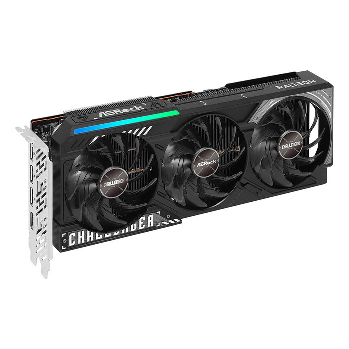 ASRock Radeon RX 9070 XT Challenger 16GB GDDR6 256-bit Tarjeta Gráfica PCI Express 5.0 con 3 Ventiladores y Iluminación