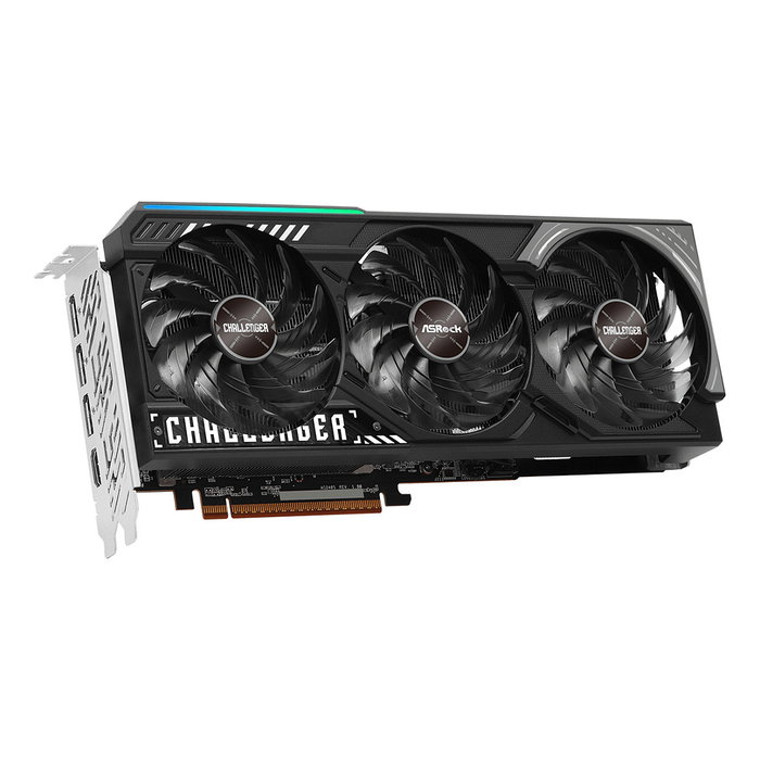 ASRock Radeon RX 9070 XT Challenger 16GB GDDR6 256-bit Tarjeta Gráfica PCI Express 5.0 con 3 Ventiladores y Iluminación