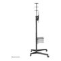 Neomounts FL50-550BL1 Soporte de suelo para TV 37-70 pulgadas, Negro, Capacidad 50 kg, Acero, Ruedas, Ajuste de altura manual