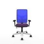 PIQUERAS Y CRESPO Silla de oficina Motilla con mecanismo Sincro/Traslack, Morado y Azul