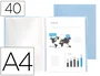 Liderpapel Carpeta Escaparate 40 Fundas Polipropileno DIN A4 Celeste Opaco