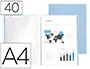 Liderpapel Carpeta Escaparate 40 Fundas Polipropileno DIN A4 Celeste Opaco