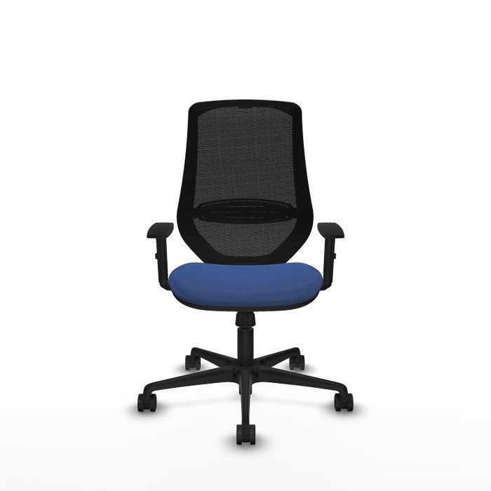 PIQUERAS Y CRESPO Silla de oficina Mardos con mecanismo Sincro, Azul marino y Negro