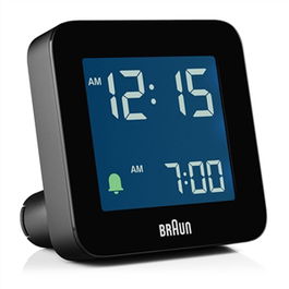 Braun BC-09-B Reloj Despertador Digital Negro con Snooze Pantalla LCD Retroiluminada