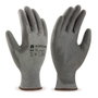 Marca Guante T-08 de Poliéster con Recubrimiento de Poliuretano Gris EN388 Talla 8