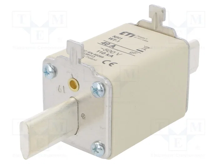 ETI POLAM Fusible de cartucho NH1 40A 500VAC gF ETI POLAM Fusible de cartucho NH1 40A 500VAC gF