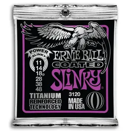 ERNIEBALL S. Coated Titanium Power 11-48 Juego de Cuerdas Eléctrica