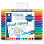 Staedtler Rotuladores Brush Lettering Doble Punta con Colores Surtidos, 12 Unidades