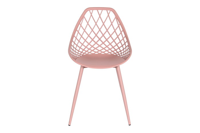 DKD Home Decor Silla PP Metal Coral