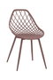 DKD Home Decor Silla PP Metal Coral